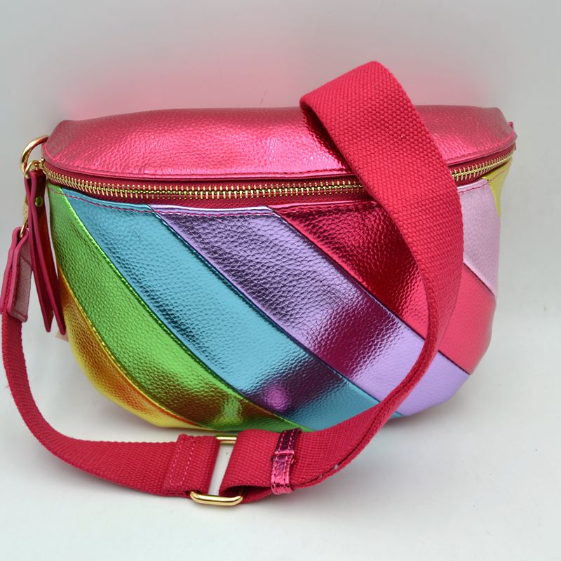 Metallic Rainbow Colored Crossbody/Belt Bag
