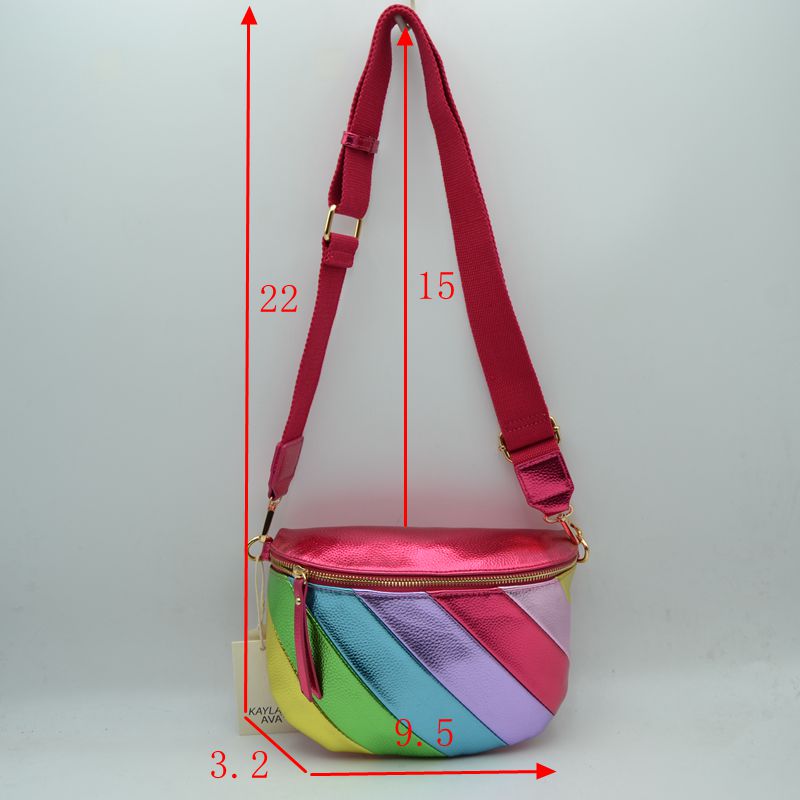 Metallic Rainbow Colored Crossbody/Belt Bag