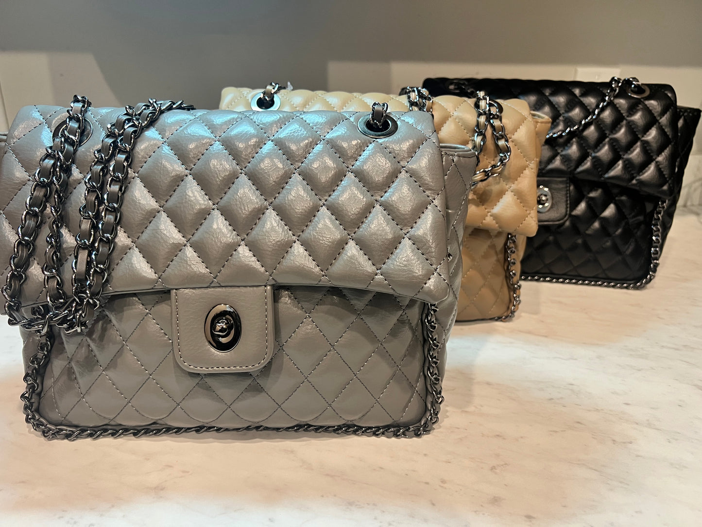 Chain Quilted Crossbody