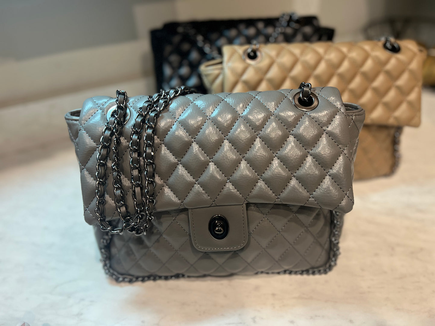 Chain Quilted Crossbody